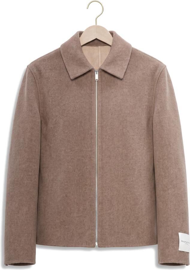 PROFUOMO Heren Overshirts Overshirt Wo Zip Rev Taupe - Foto 2