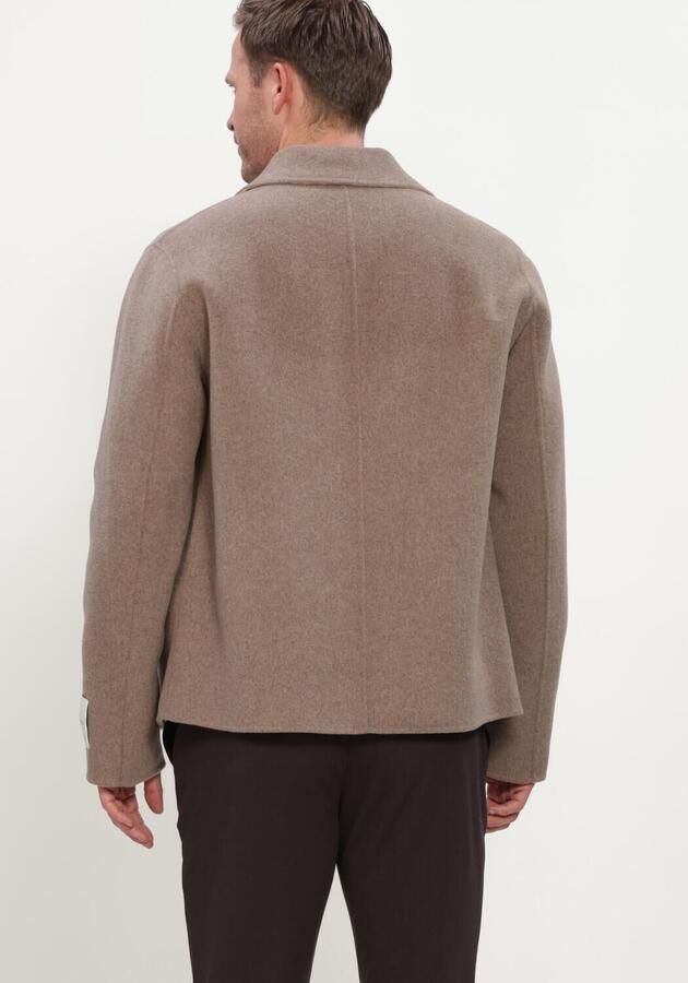 PROFUOMO Heren Overshirts Overshirt Wo Zip Rev Taupe - Foto 4