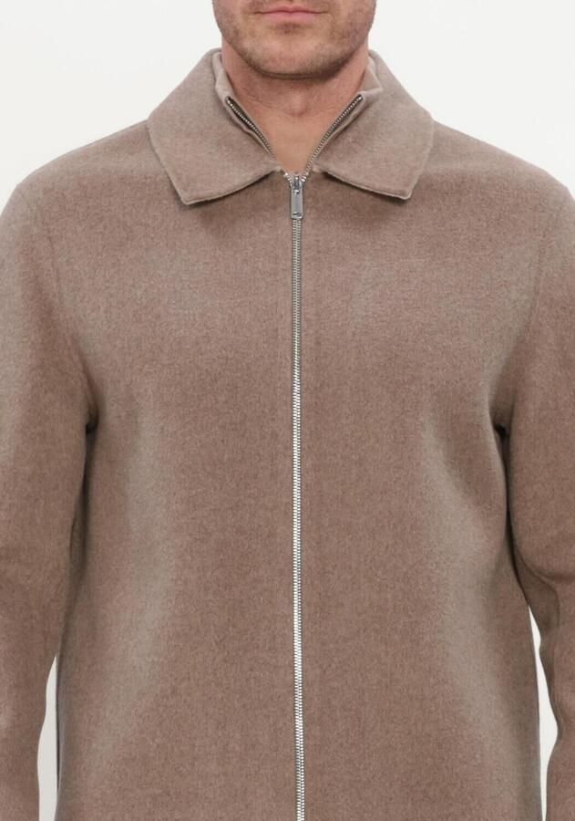 PROFUOMO Heren Overshirts Overshirt Wo Zip Rev Taupe - Foto 3