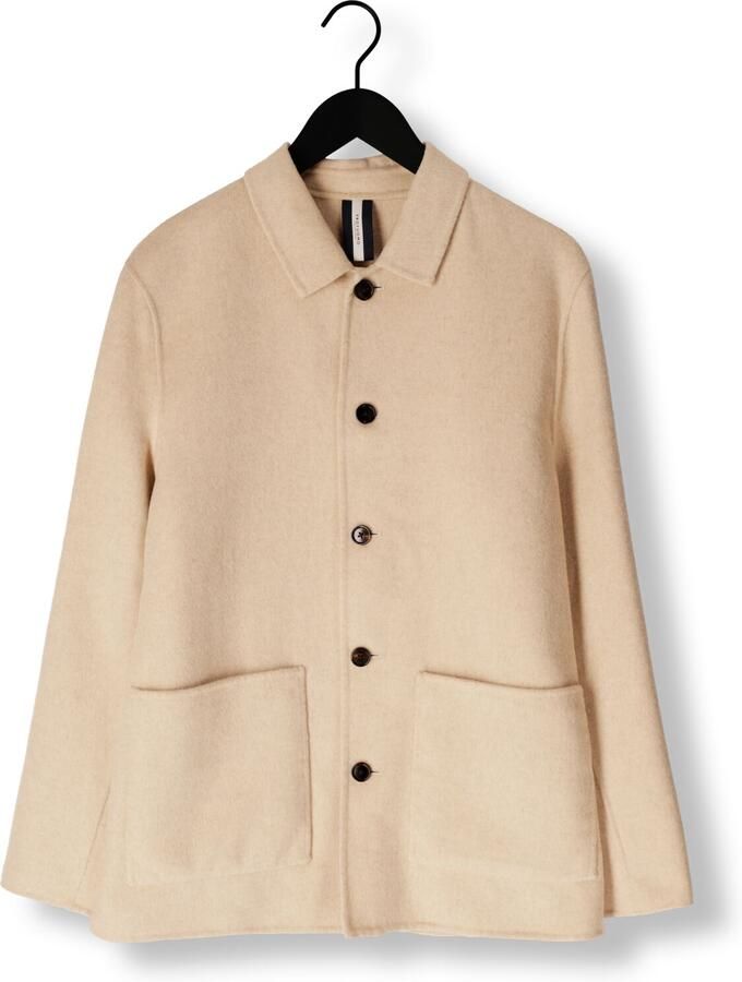 PROFUOMO Heren Overshirts Overshirt Wool Button Zand