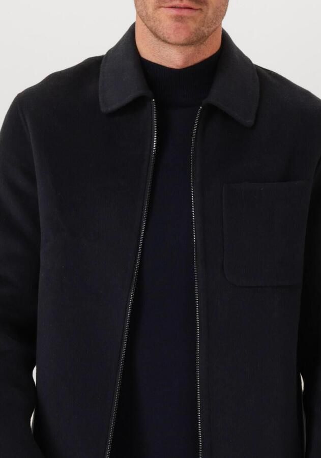 PROFUOMO Heren Overshirts Overshirt Wool Zipper Donkerblauw - Foto 2