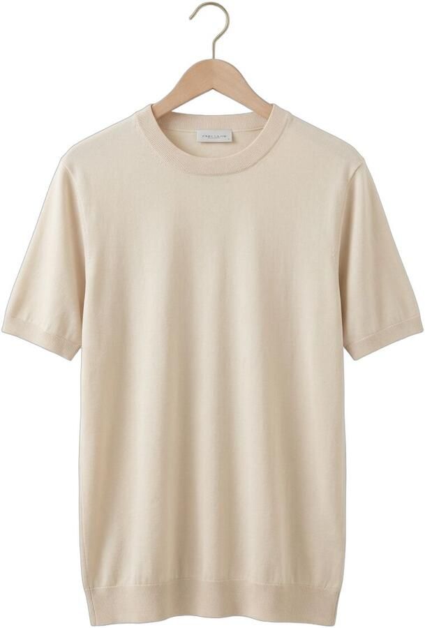 Profuomo T-shirt Korte Mouw T-Shirt Knitted Ecru - Foto 4