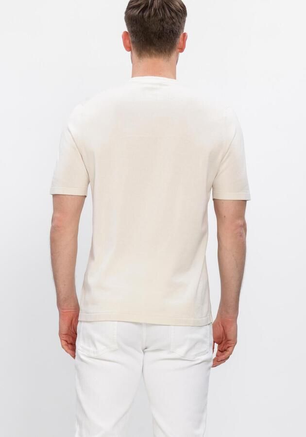 Profuomo T-shirt Korte Mouw T-Shirt Knitted Ecru - Foto 3