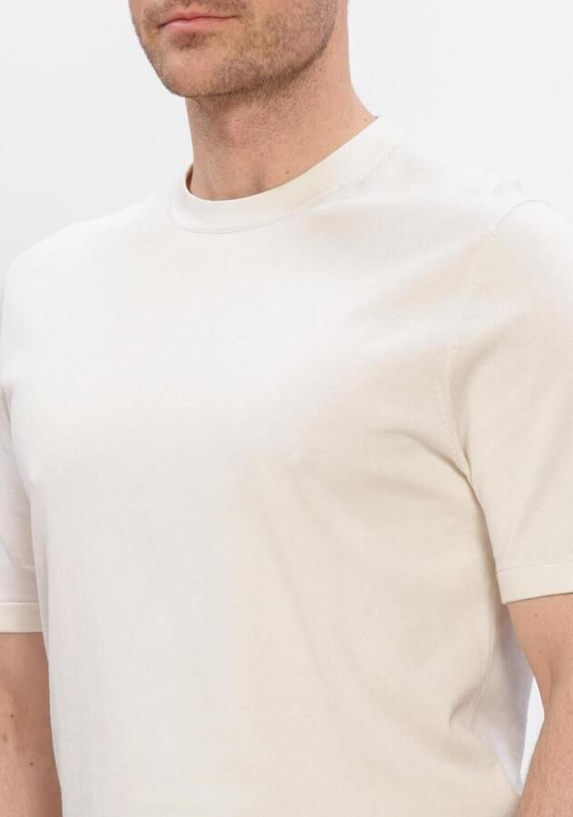 Profuomo T-shirt Korte Mouw T-Shirt Knitted Ecru - Foto 2