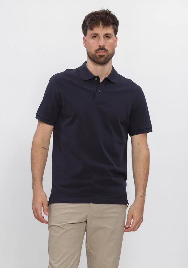 PROFUOMO Heren Polo's & T-shirts Basic Pique Donkerblauw