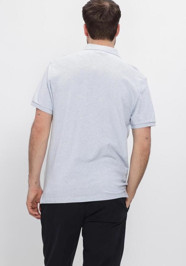 Profuomo Polo Shirt Korte Mouw Piqué Poloshirt Melange Lichtblauw - Foto 3