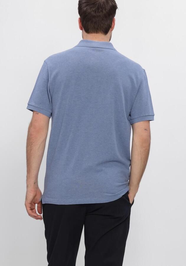 Profuomo Polo Shirt Korte Mouw Piqué Poloshirt Melange Blauw - Foto 3