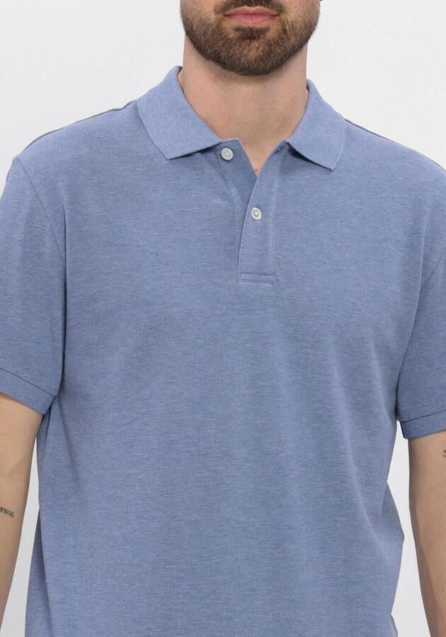 Profuomo Polo Shirt Korte Mouw Piqué Poloshirt Melange Blauw - Foto 4