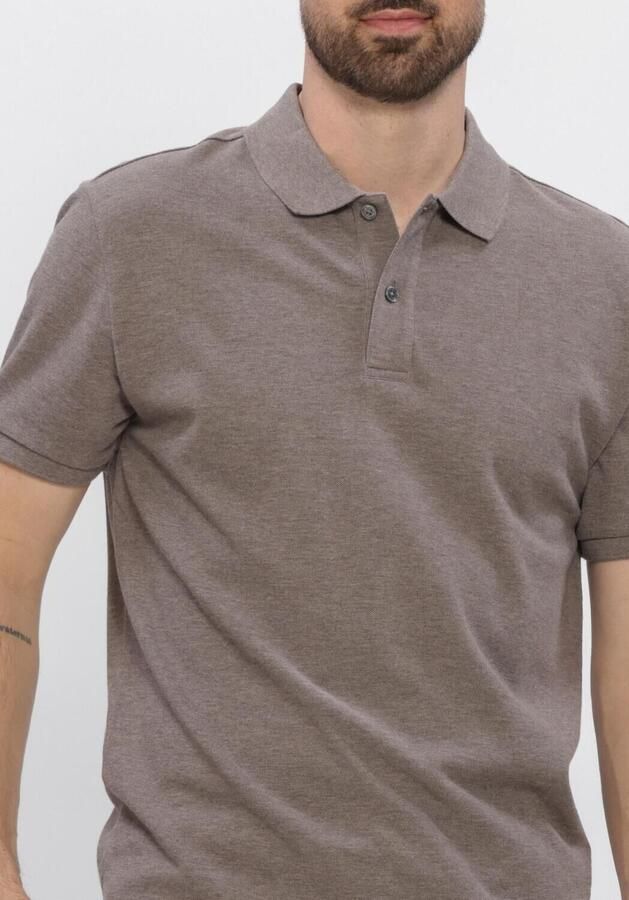 Profuomo Polo Shirt Korte Mouw Piqué Poloshirt Melange Bruin - Foto 4