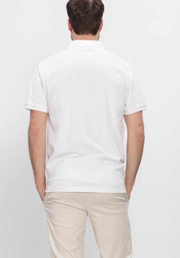 Profuomo Polo Shirt Korte Mouw Piqué Poloshirt Wit - Foto 3