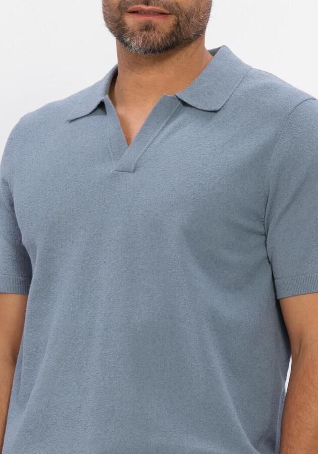 PROFUOMO Heren Polo's & T-shirts Cotton Crepe Blauw - Foto 3