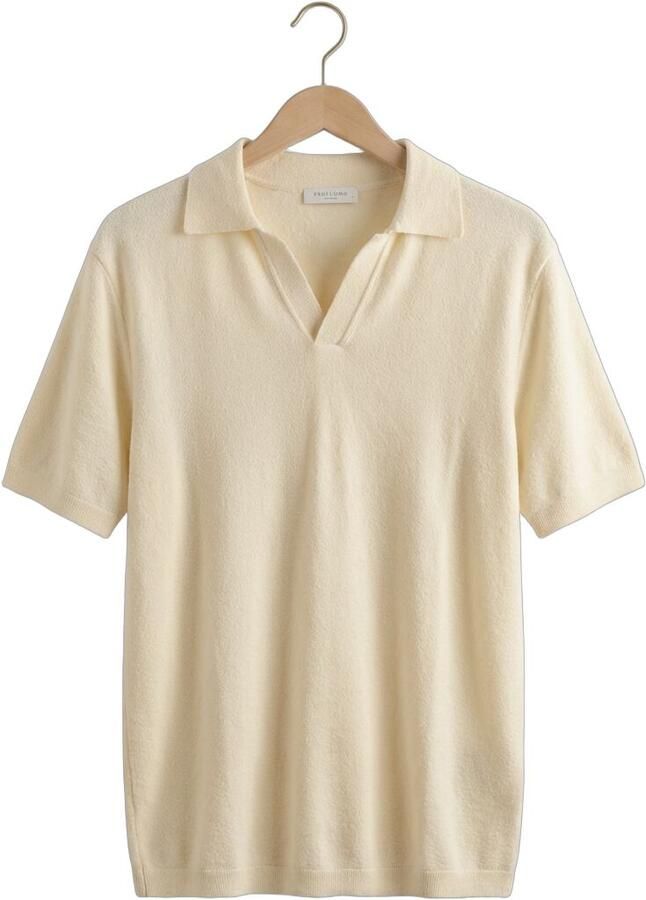 PROFUOMO Heren Polo's & T-shirts Cotton Crepe Ecru - Foto 2