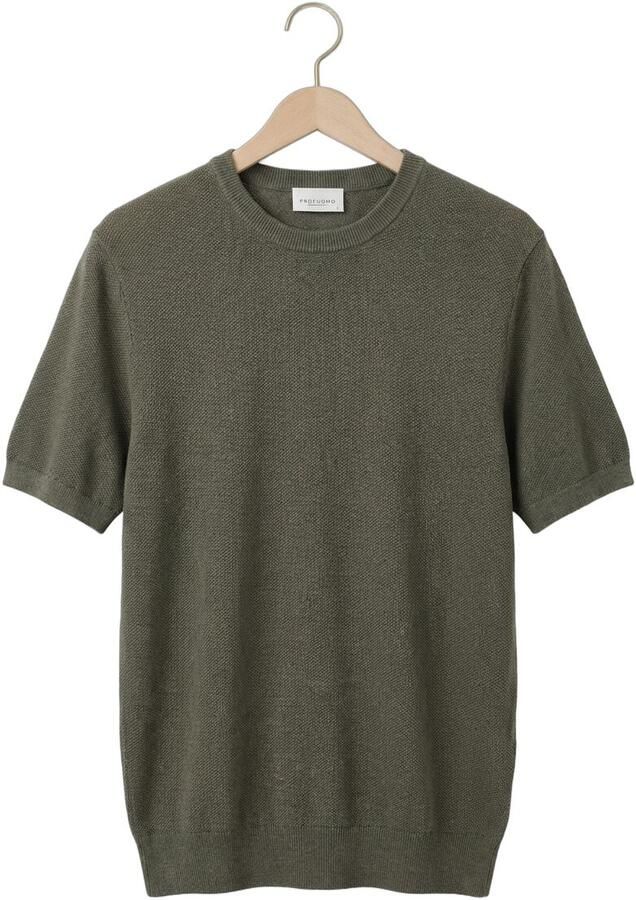 PROFUOMO Heren Polo's & T-shirts Cotton Seed Donkergroen - Foto 2