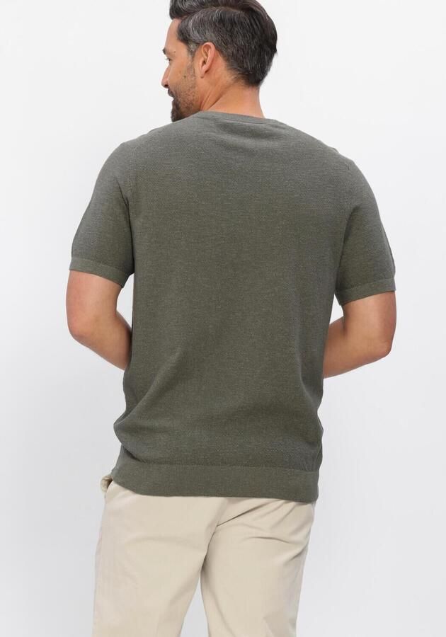 PROFUOMO Heren Polo's & T-shirts Cotton Seed Donkergroen - Foto 4