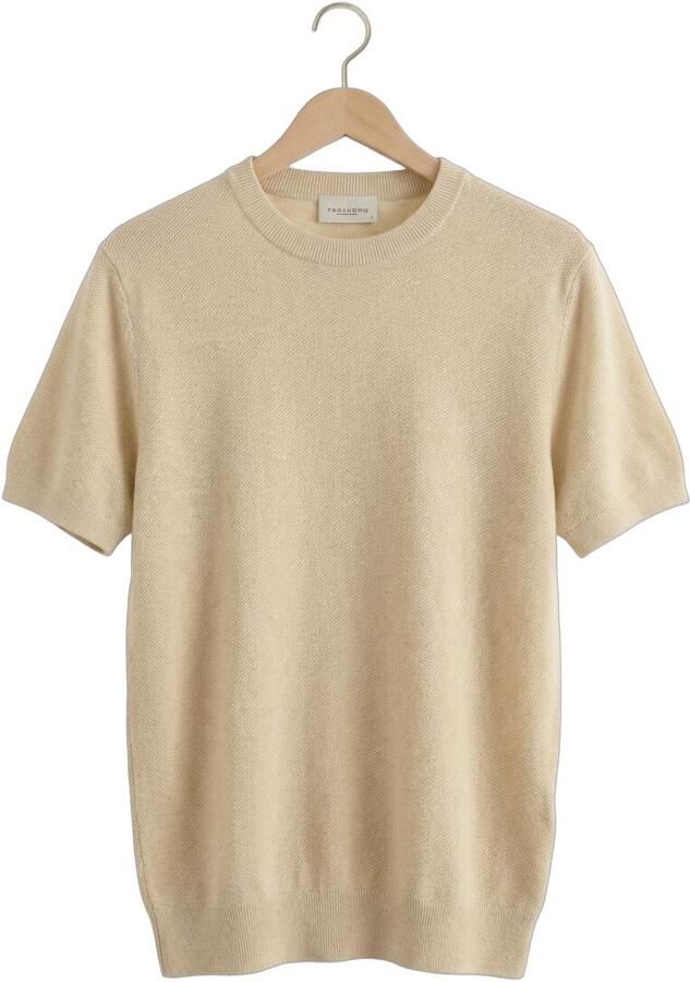 PROFUOMO Heren Polo's & T-shirts Cotton Seed Ecru - Foto 2