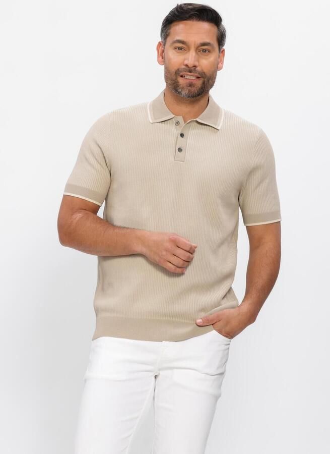 PROFUOMO Heren Polo's & T-shirts Cotton Silk Beige