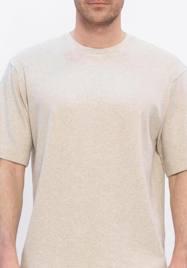 PROFUOMO Heren Polo's & T-shirts Heavy Cotton Ecru - Foto 4