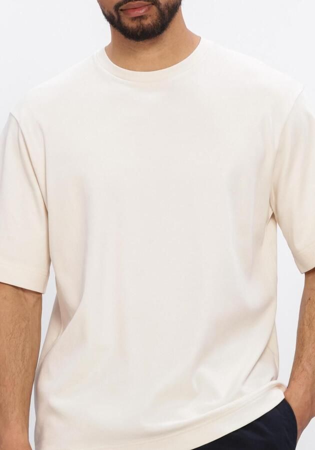 PROFUOMO Heren Polo's & T-shirts Heavy Cotton Gebroken Wit - Foto 4