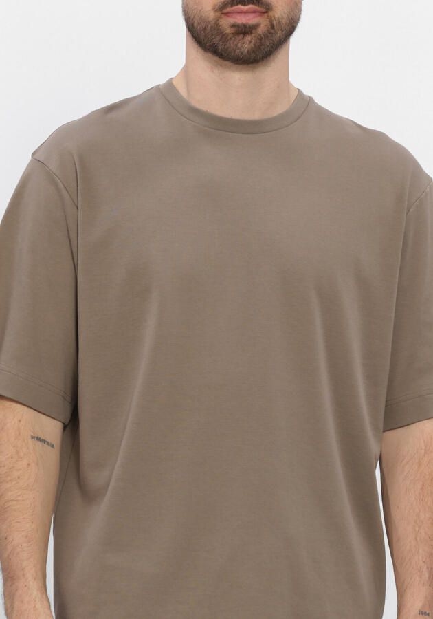 PROFUOMO Heren Polo's & T-shirts Heavy Cotton Taupe - Foto 4