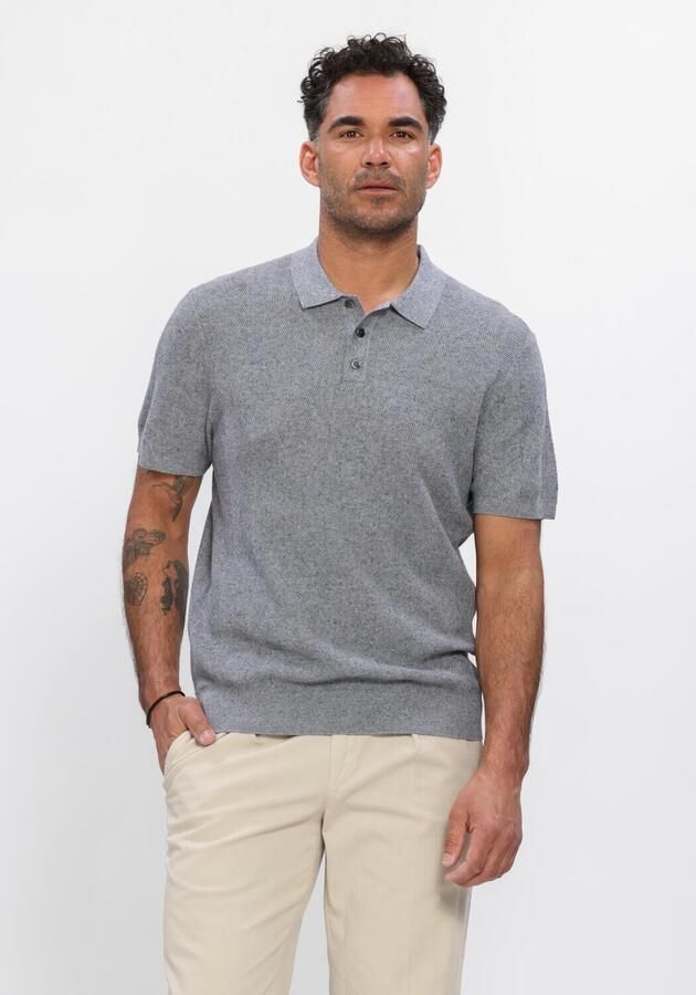 PROFUOMO Heren Polo's & T-shirts Herringbone Lichtgrijs