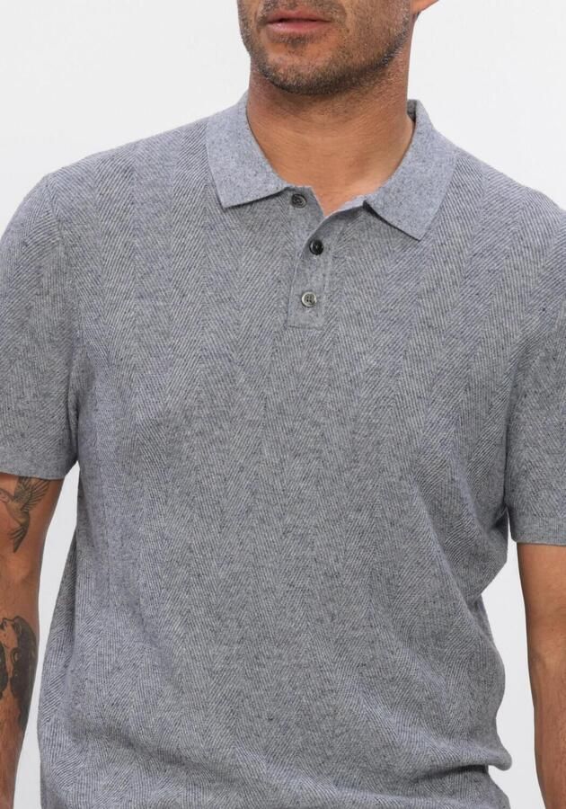 PROFUOMO Heren Polo's & T-shirts Herringbone Lichtgrijs - Foto 4