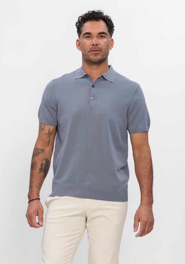 PROFUOMO Heren Polo's & T-shirts Luxury Basic Blauw