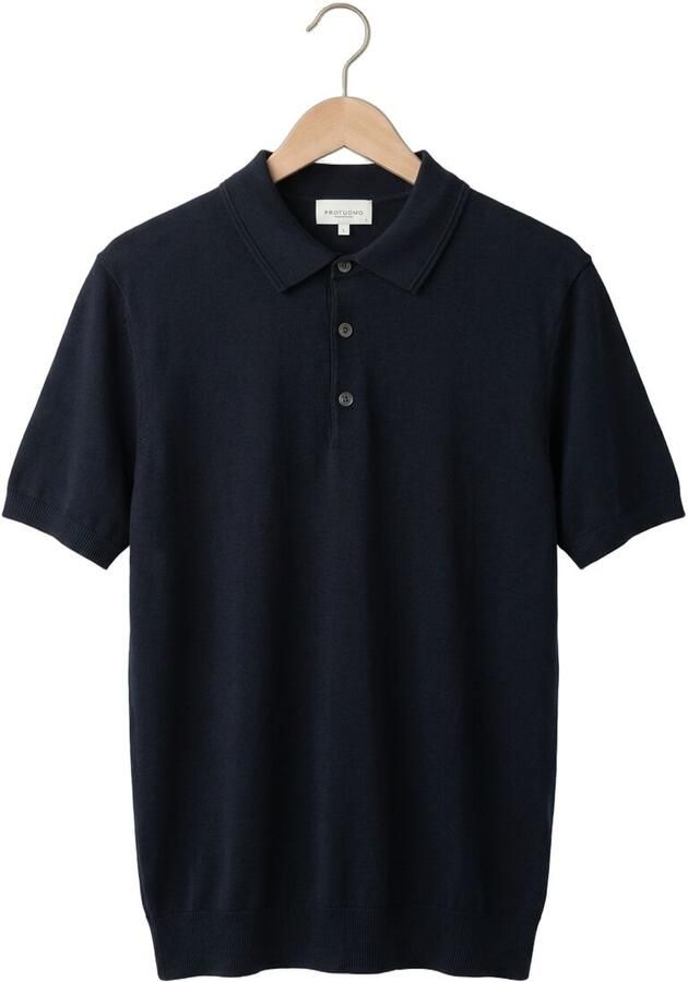 Profuomo Slim fit poloshirt van lyocellmix met zijde aandeel - Foto 2