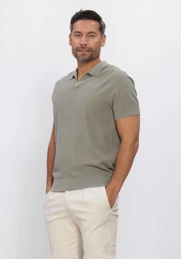 Profuomo Polo Shirt Korte Mouw Poloshirt Riva Luxury Structure Groen