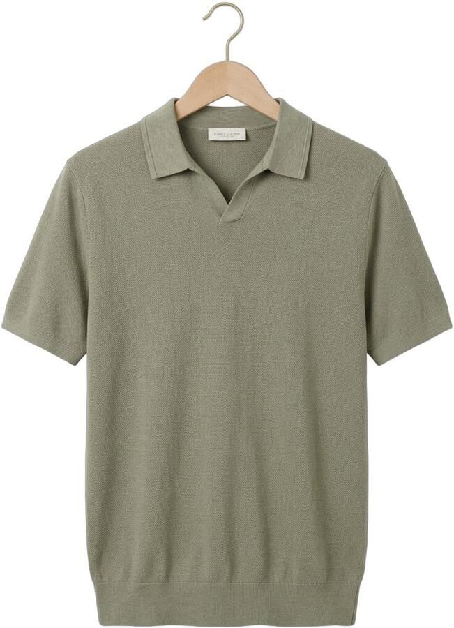 Profuomo Polo Shirt Korte Mouw Poloshirt Riva Luxury Structure Groen - Foto 2