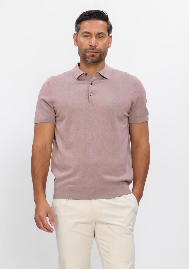 Profuomo Polo Shirt Korte Mouw Poloshirt Luxury Basic Roze