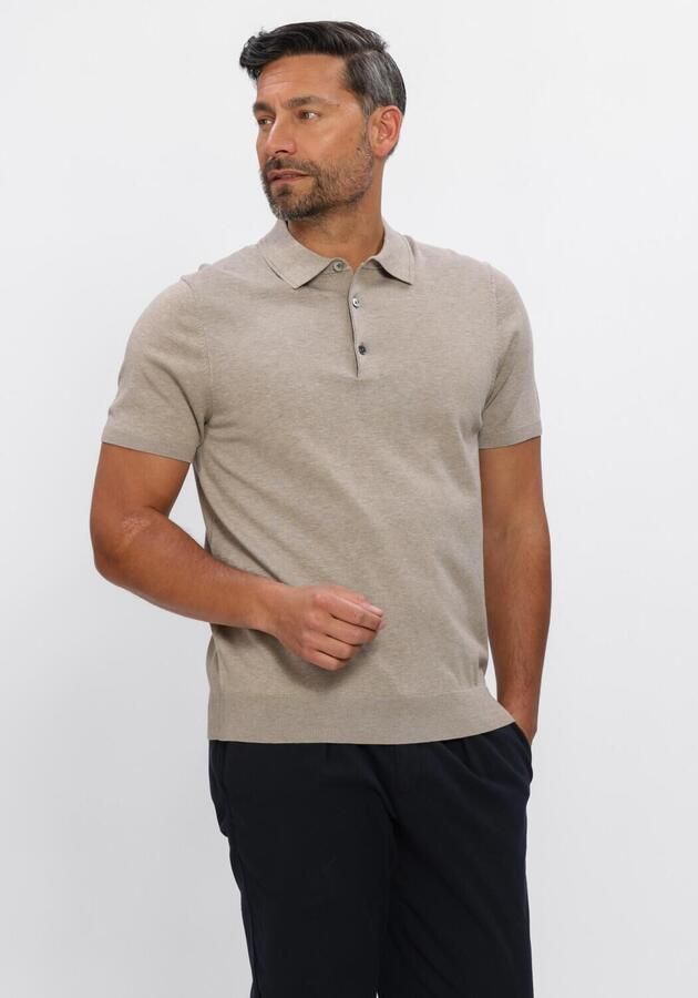 Profuomo Slim fit poloshirt van lyocellmix met zijde aandeel