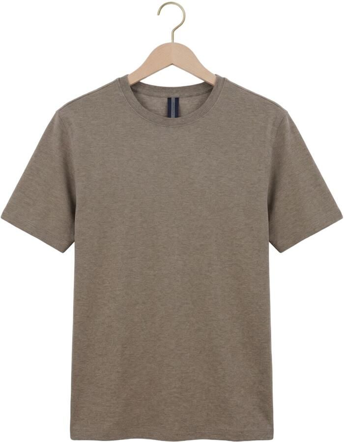 PROFUOMO Heren Polo's & T-shirts Mercerized Stretch Pique Taupe - Foto 2