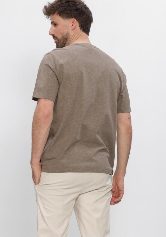 PROFUOMO Heren Polo's & T-shirts Mercerized Stretch Pique Taupe - Foto 3