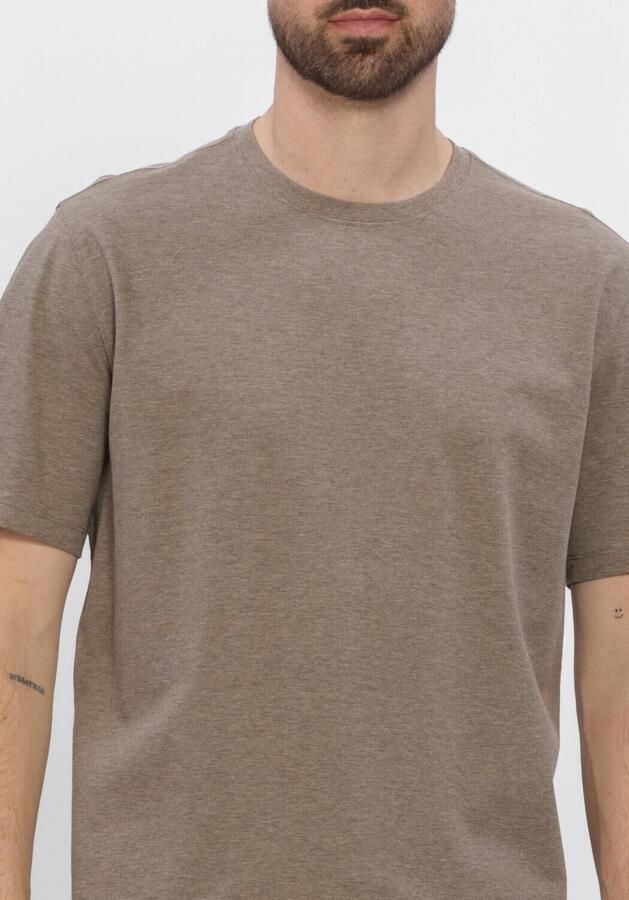 PROFUOMO Heren Polo's & T-shirts Mercerized Stretch Pique Taupe - Foto 4