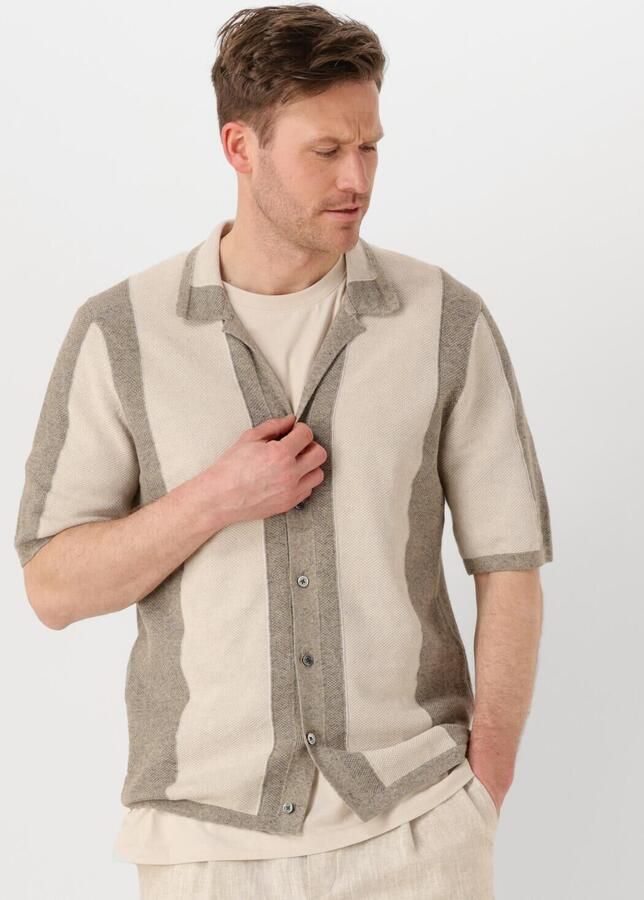 PROFUOMO Heren Polo's & T-shirts Polo Camp Button Th Beige - Foto 4