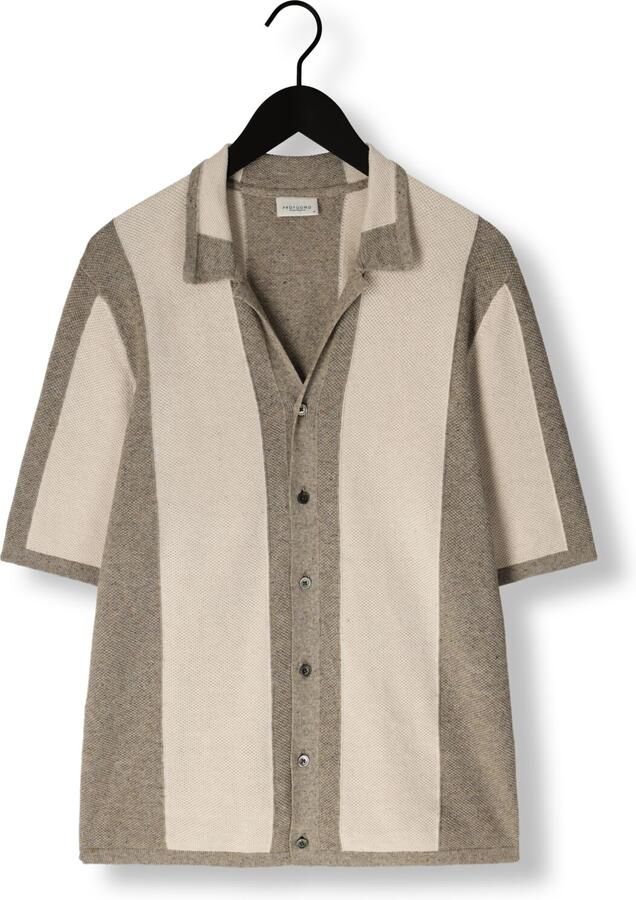 PROFUOMO Heren Polo's & T-shirts Polo Camp Button Th Beige