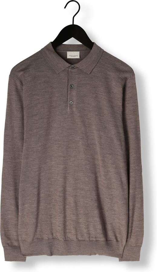 PROFUOMO Heren Polo's & T-shirts Polo Ls Merino Bruin - Foto 3