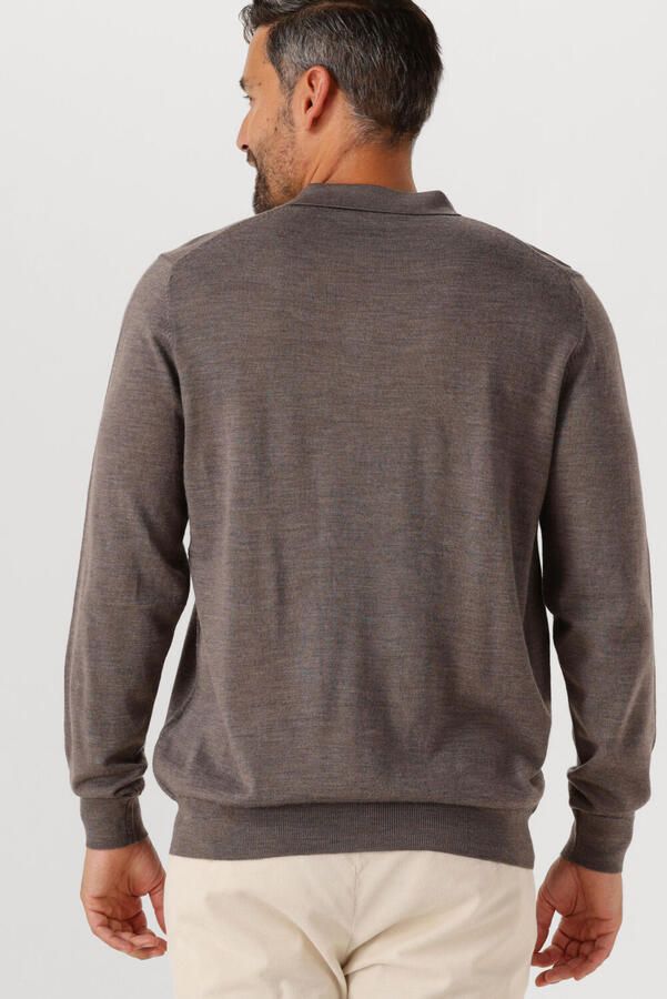 PROFUOMO Heren Polo's & T-shirts Polo Ls Merino Bruin - Foto 2