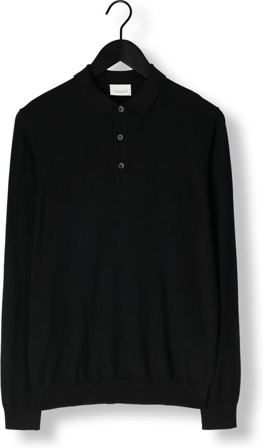PROFUOMO Heren Polo's & T-shirts Polo Ls Merino Zwart - Foto 3