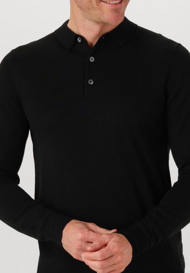 PROFUOMO Heren Polo's & T-shirts Polo Ls Merino Zwart - Foto 2