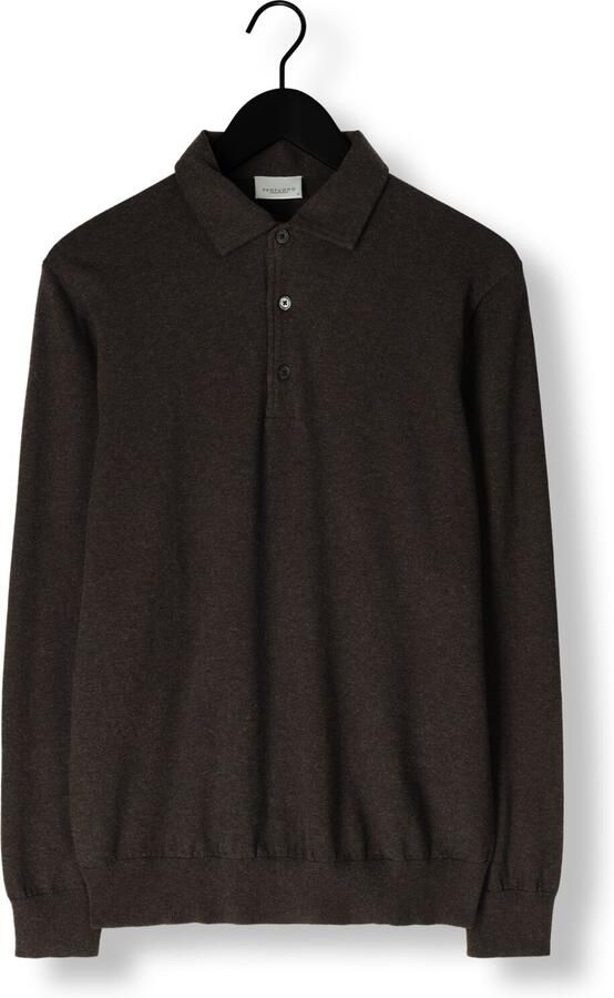 PROFUOMO Heren Polo's & T-shirts Polo Onepiece Ls Bruin - Foto 3