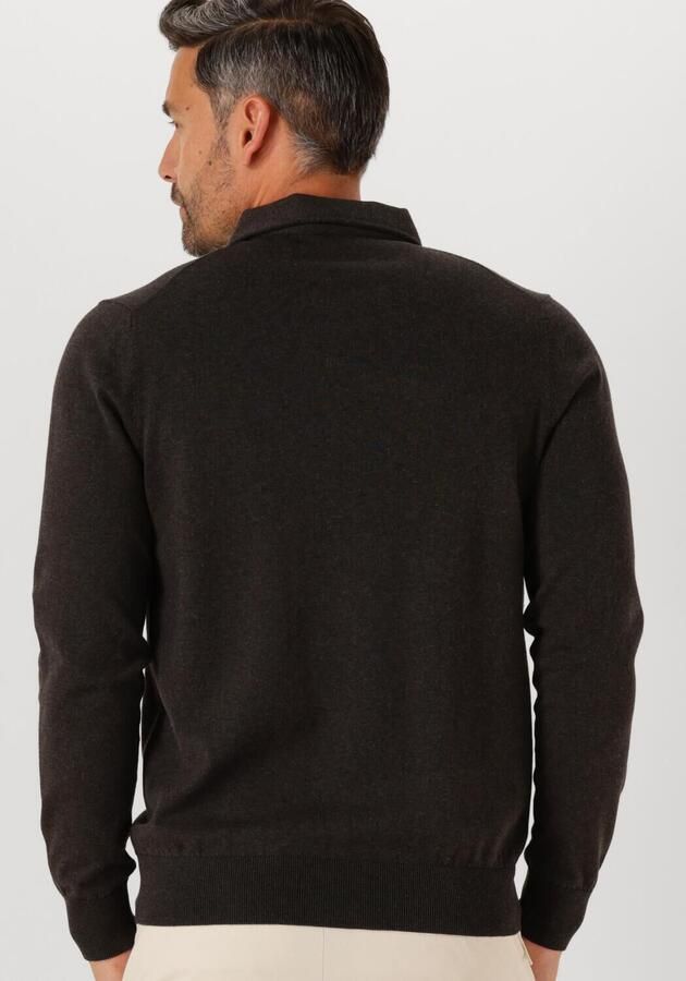 PROFUOMO Heren Polo's & T-shirts Polo Onepiece Ls Bruin