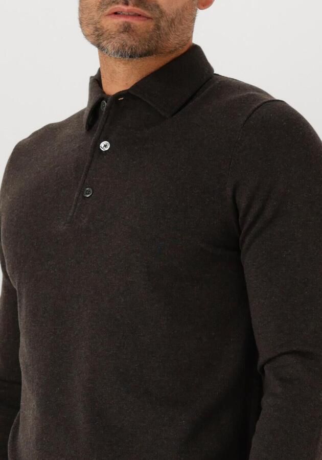 PROFUOMO Heren Polo's & T-shirts Polo Onepiece Ls Bruin - Foto 2
