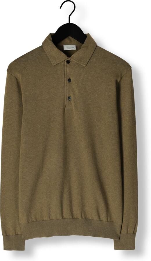 PROFUOMO Heren Polo's & T-shirts Polo Onepiece Ls Olijf - Foto 3