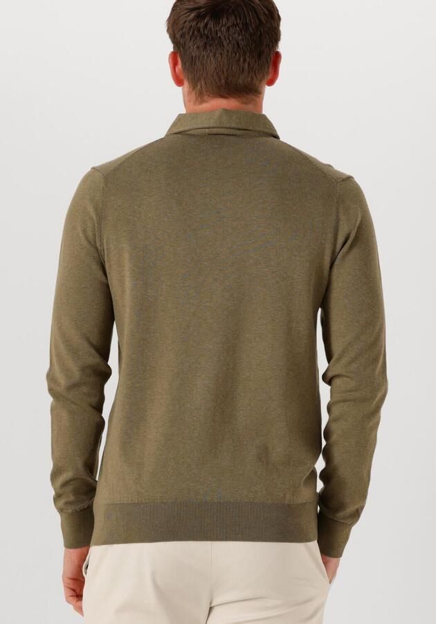 PROFUOMO Heren Polo's & T-shirts Polo Onepiece Ls Olijf - Foto 2
