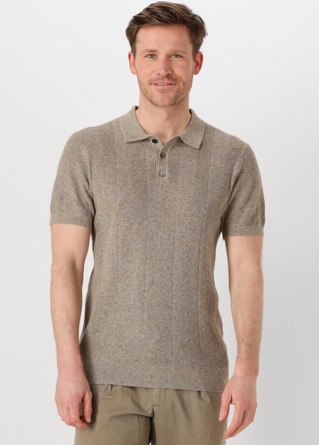 PROFUOMO Heren Polo's & T-shirts Polo Short Sleeve Beige - Foto 4