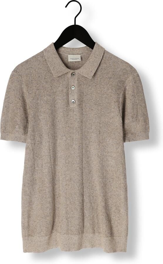 PROFUOMO Heren Polo's & T-shirts Polo Short Sleeve Beige - Foto 3