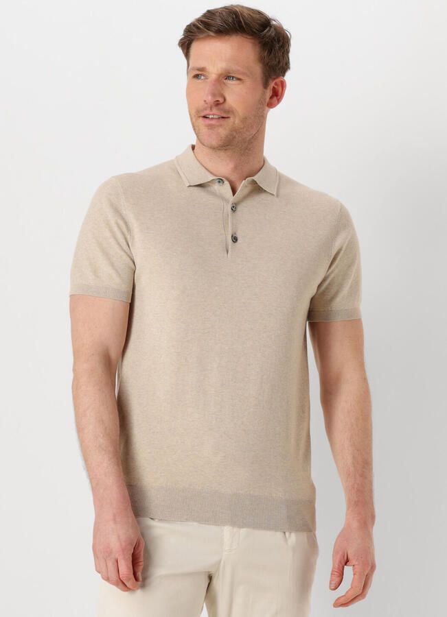PROFUOMO Heren Polo's & T-shirts Polo Short Sleeve Beige - Foto 4