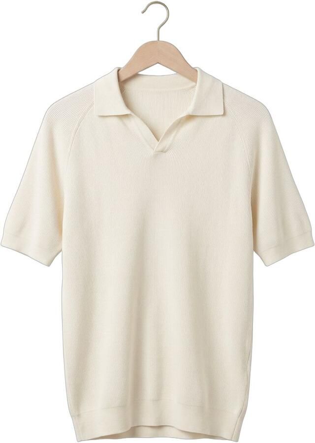 PROFUOMO Heren Polo's & T-shirts Rib Ecru - Foto 2