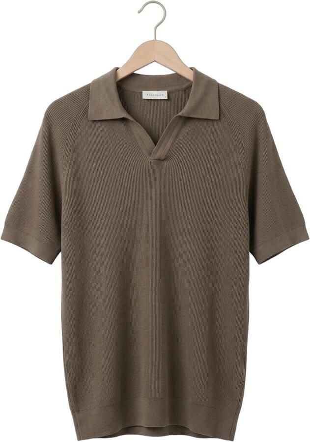 PROFUOMO Heren Polo's & T-shirts Rib Taupe - Foto 2